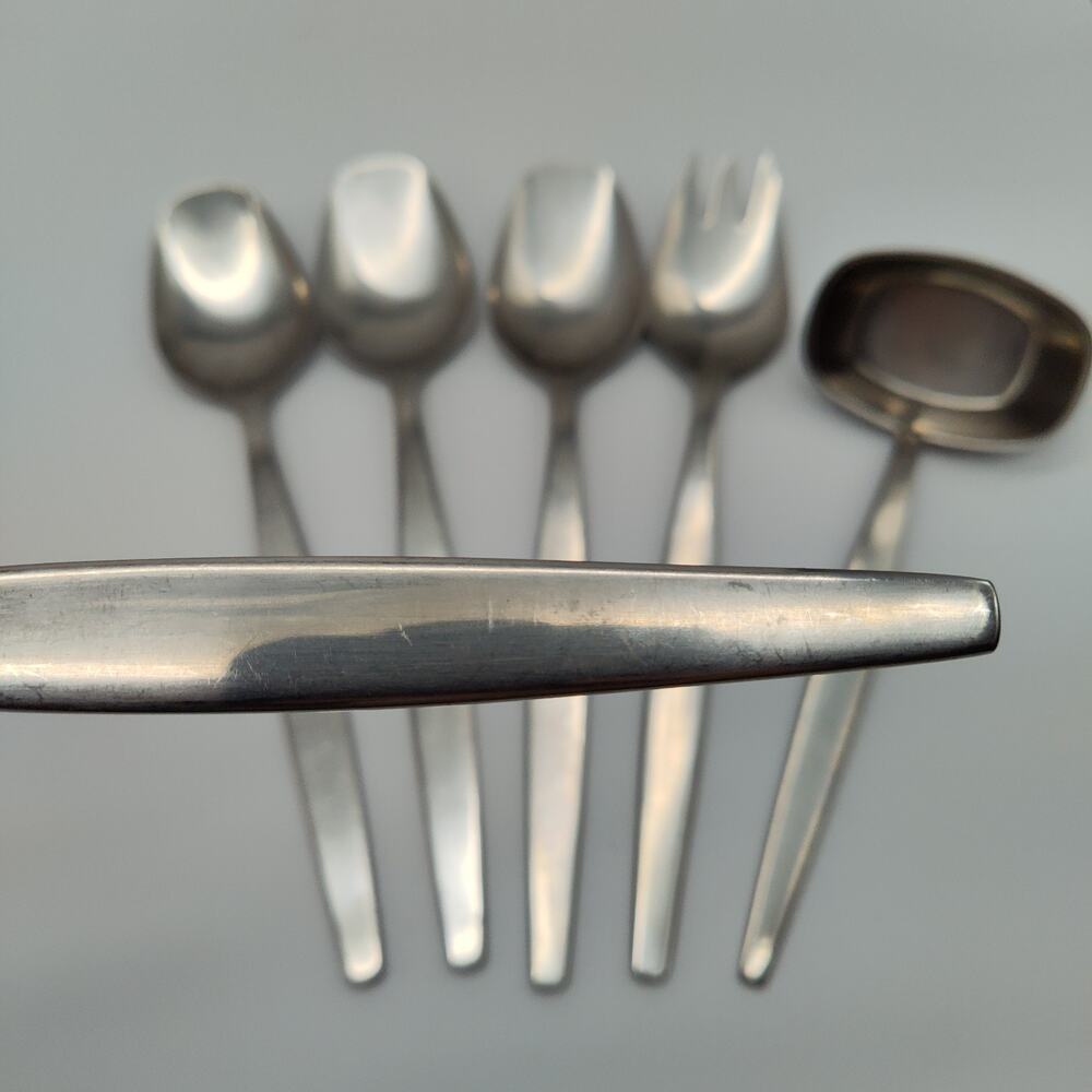 5X Serving Set A Gense FOCUS Satin 18-8 Stainless SWEDEN Flatware